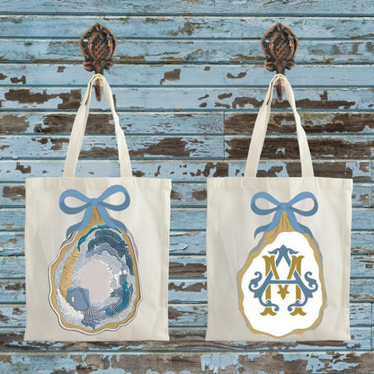 Coastal Oyster Waffle Weave Tea Towel Set: Beach House Decor