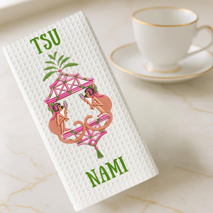 White Lotus Tea Towel Collection