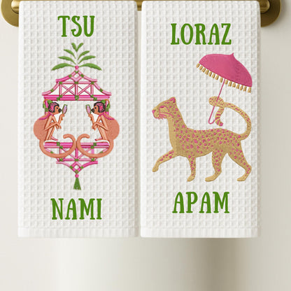 White Lotus Tea Towel Collection