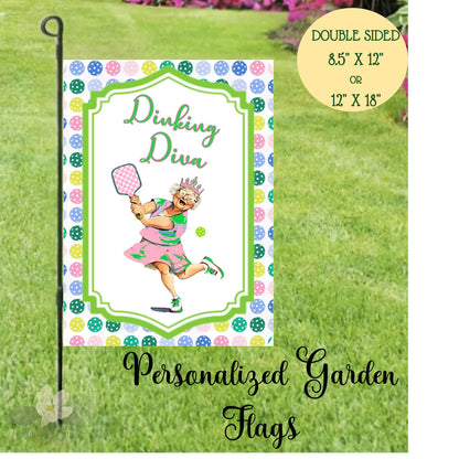 Dinking Diva Custom Garden Flag