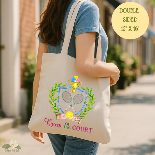 Queen of Court Tennis Tote Bag