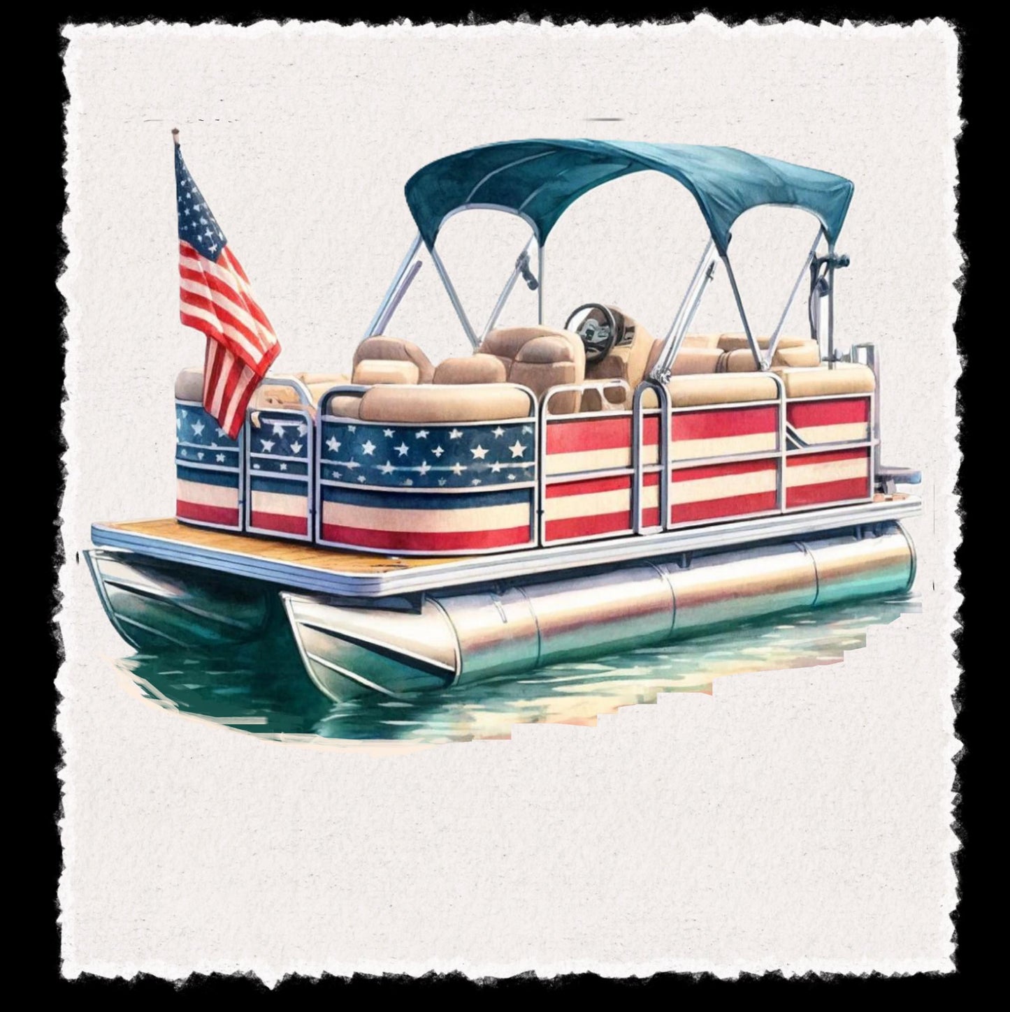 Patriotic Pontoon Tea Towel