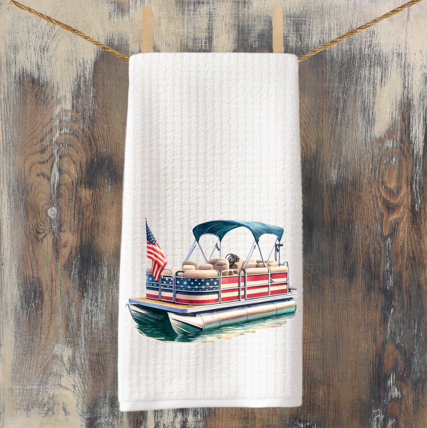 Patriotic Pontoon Tea Towel