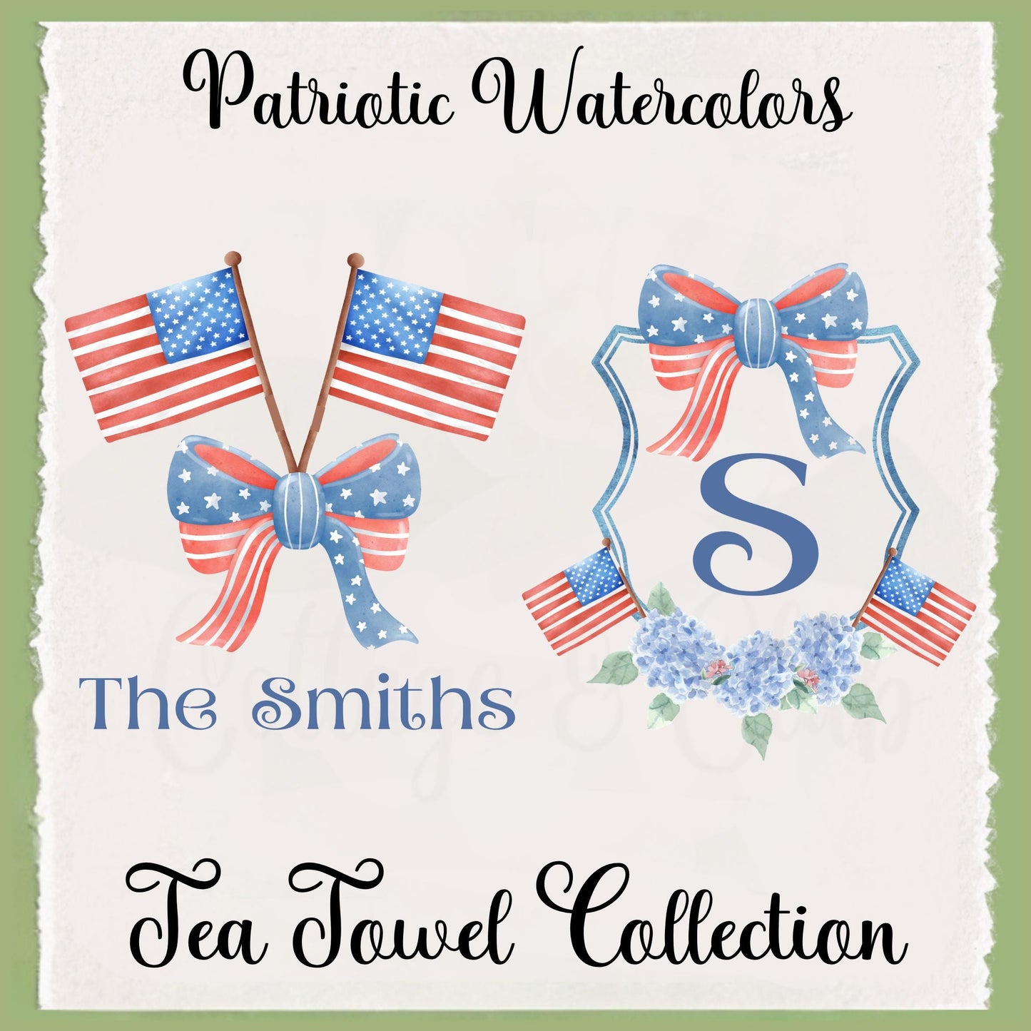 Patriotic Tea Towel Collection: Red, White & Blue American Decor