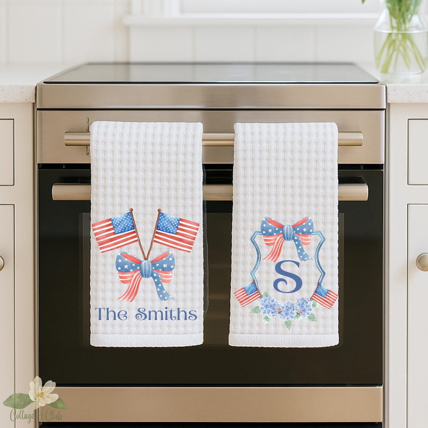 Patriotic Tea Towel Collection: Red, White & Blue American Decor