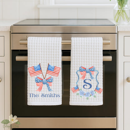 Patriotic Tea Towel Collection: Red, White & Blue American Decor
