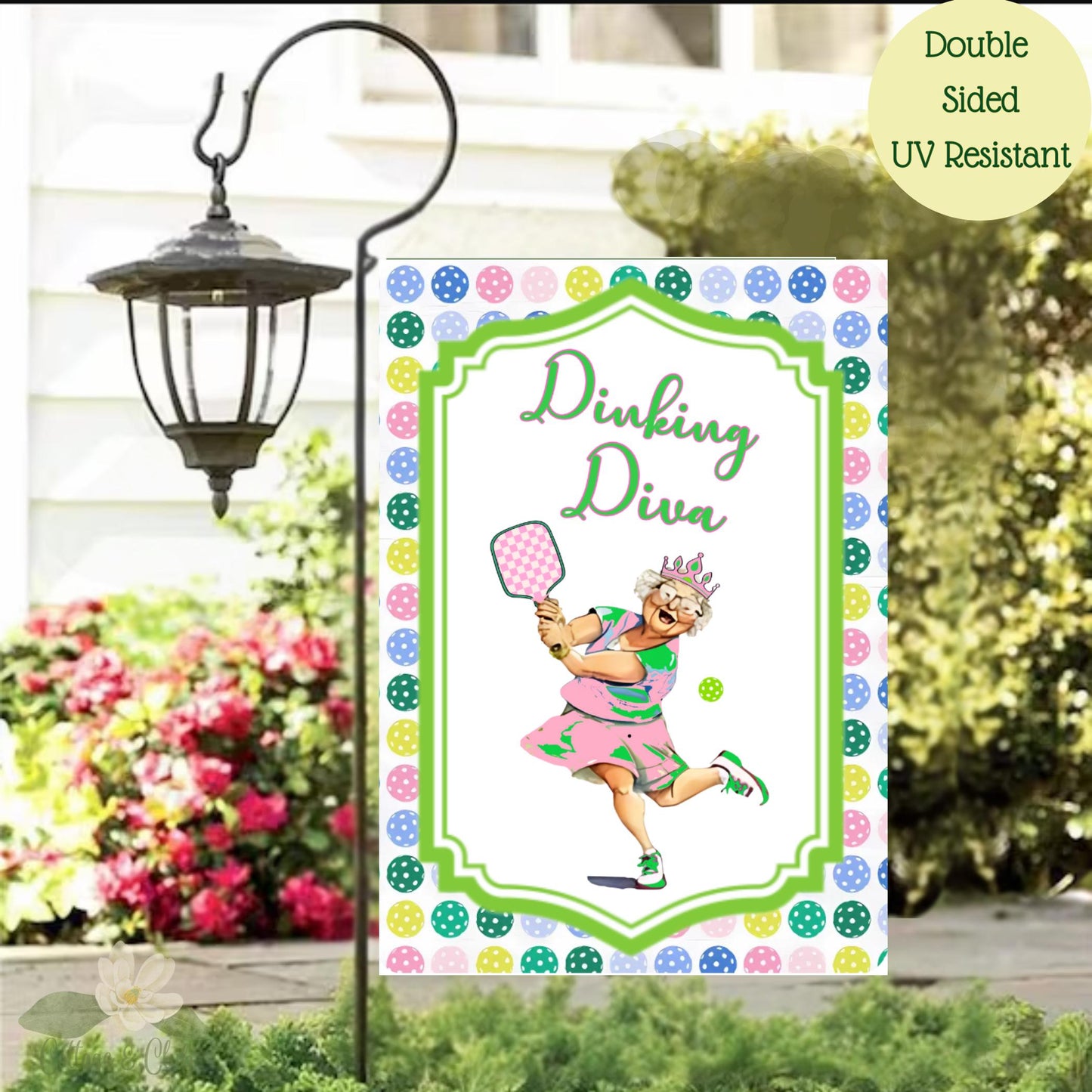Dinking Diva Custom Garden Flag