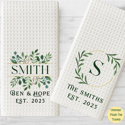 Personalized Monogram Tea Towel
