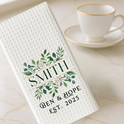 Personalized Monogram Tea Towel