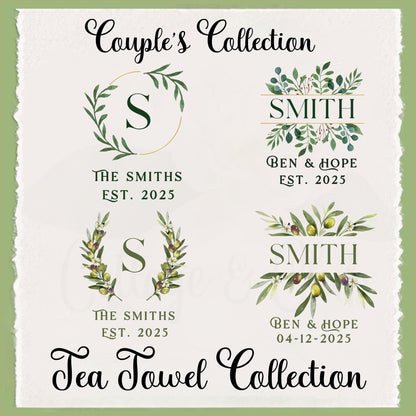 Personalized Monogram Tea Towel