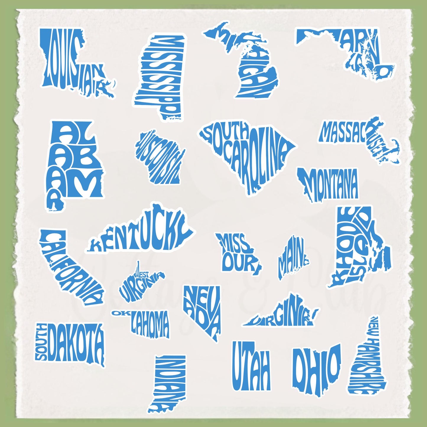 Personalized State to State Dish Towel: Long Distance Friendship Gift