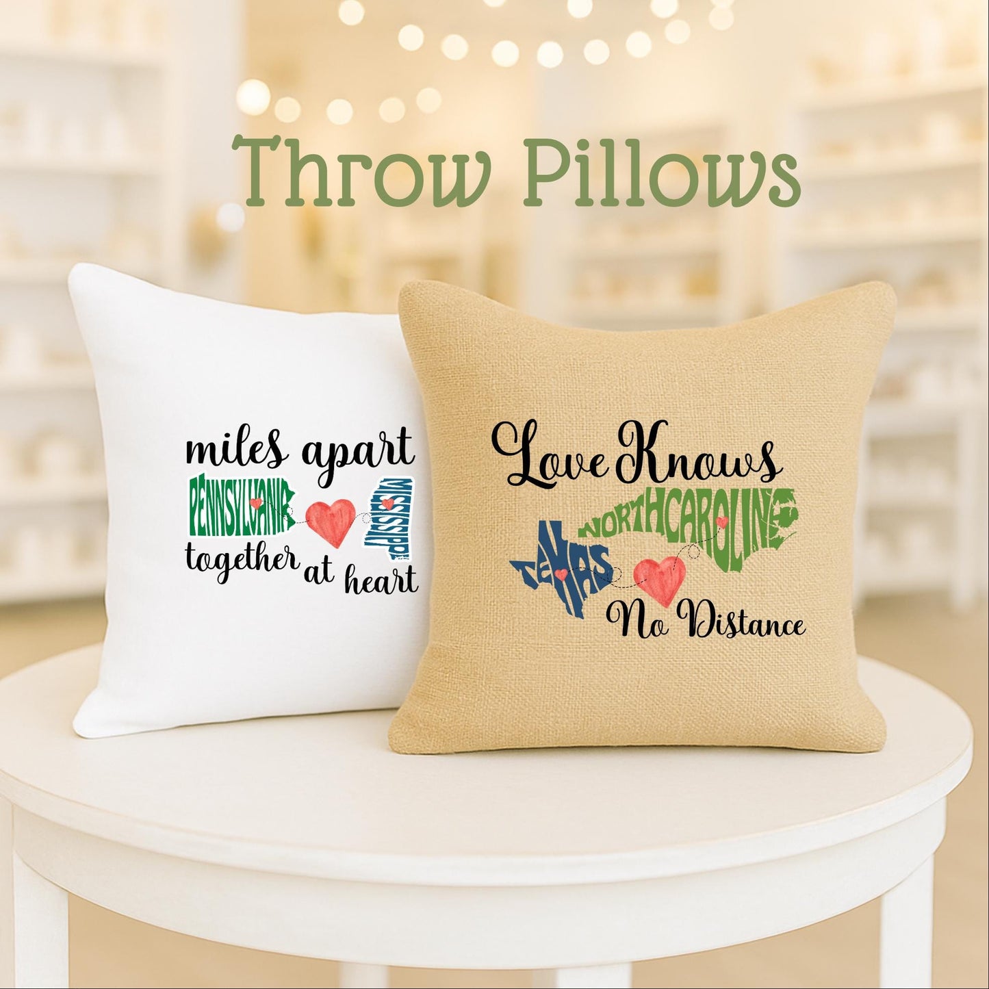 Personalized State to State Long Distance Two State Friends Gift Collection, Long Distance Friendship Gift, Moving Away Gift