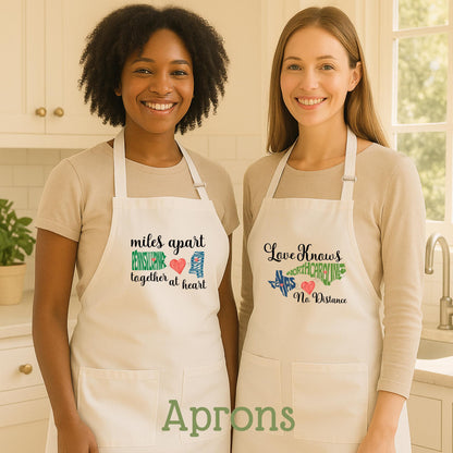 Personalized State to State Dish Towel: Long Distance Friendship Gift