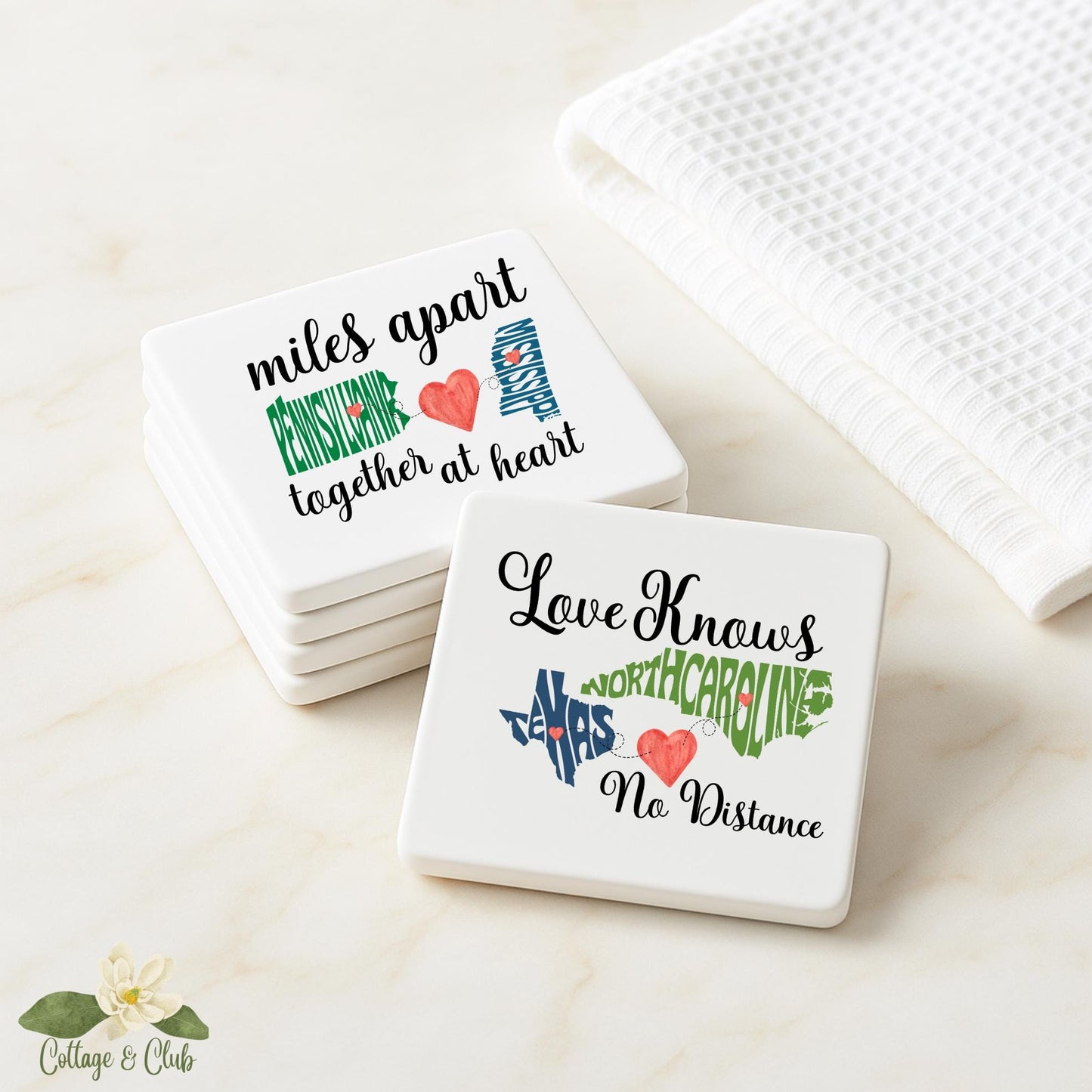 Personalized State to State Gift: Long Distance Friendship Collection