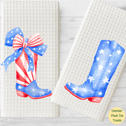 Patriotic Country Boot Tea Towel Collection