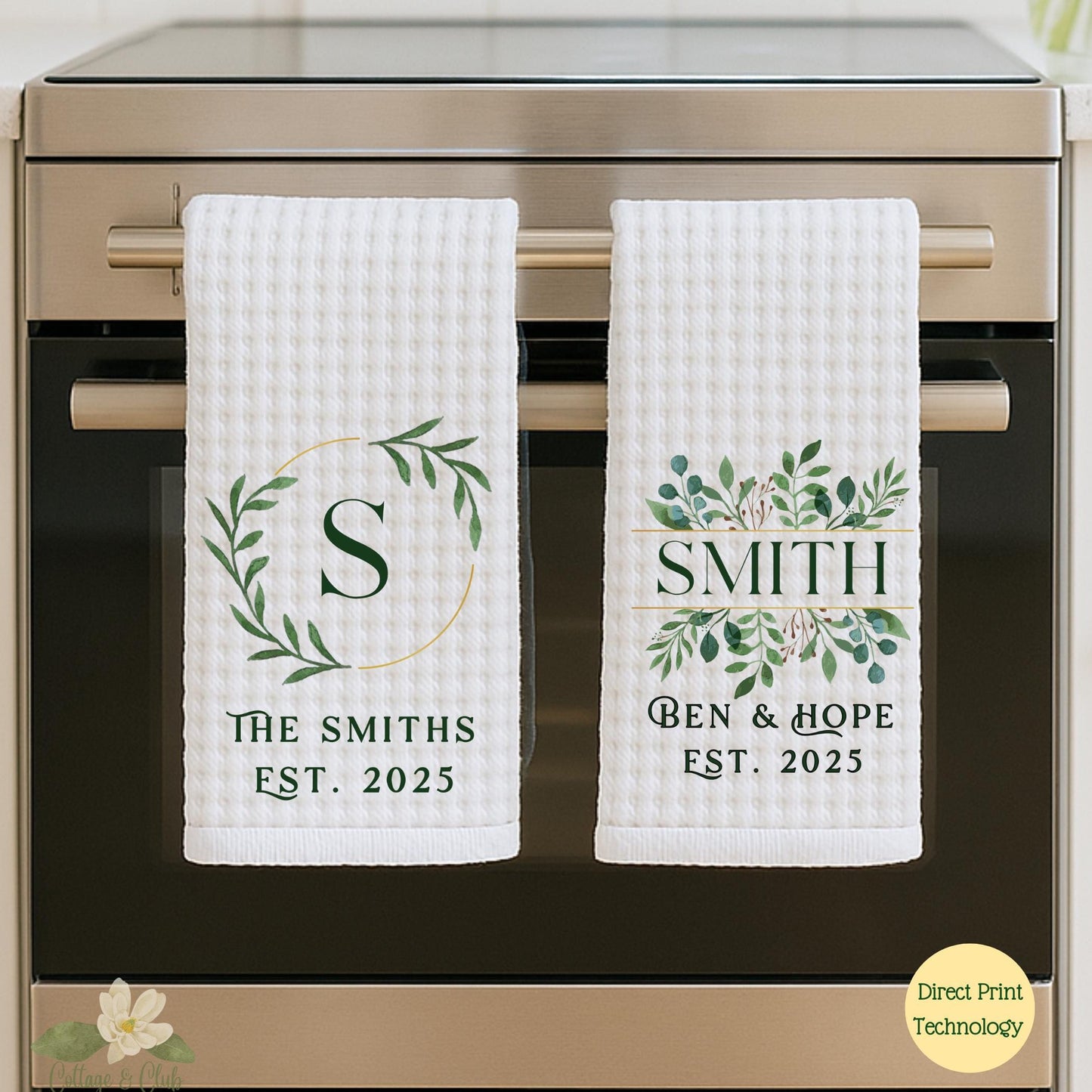 Personalized Monogram Tea Towel