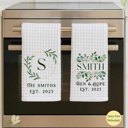 Personalized Monogram Tea Towel