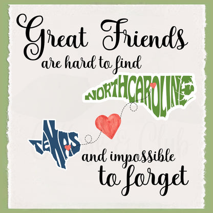 Personalized Long Distance Family or Friend Gift - perfect for  besties moving or a neighbor.  Custom housewarming or hospitality gift