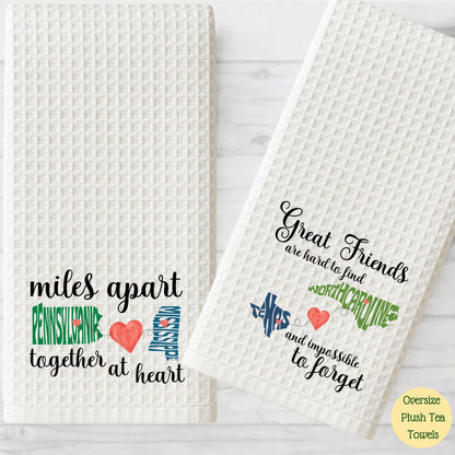 Personalized Long Distance Family or Friend Gift - perfect for  besties moving or a neighbor.  Custom housewarming or hospitality gift