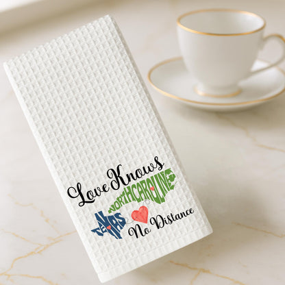 Personalized State to State Dish Towel: Long Distance Friendship Gift