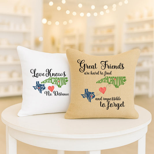 Personalized Long Distance Across The Miles Gift for Friend who is moving or a neighbor.  Custom housewarming or hospitality gift