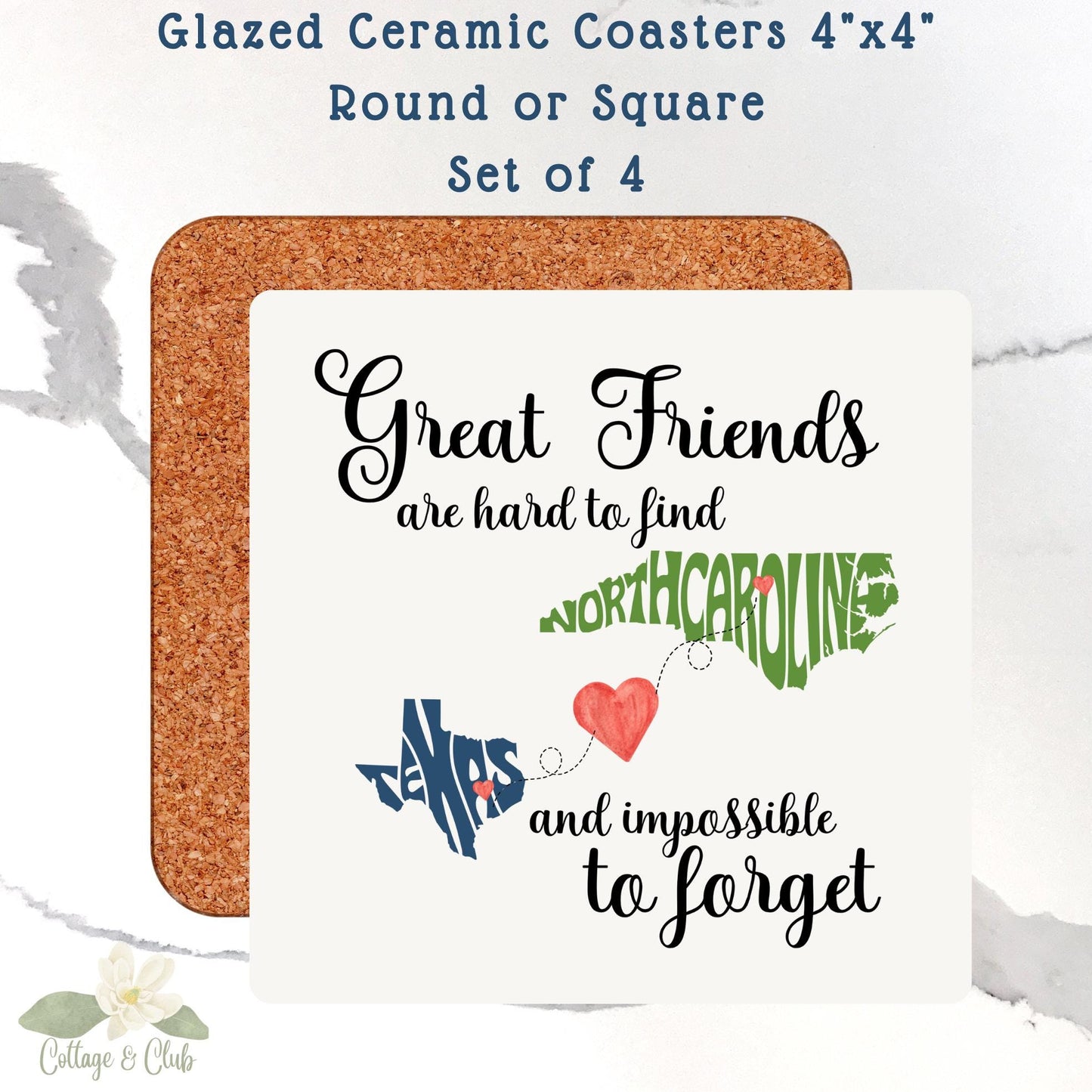 Personalized State to State Gift: Long Distance Friendship Collection