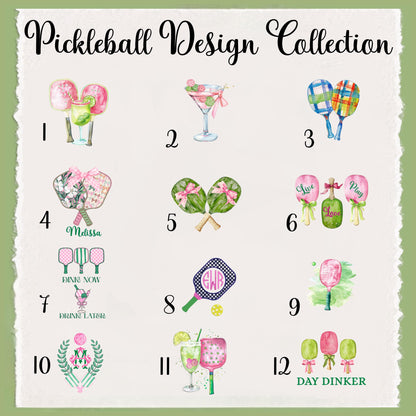 Pickleball Watercolor Gift: Tea Towel, Tote, Coasters, Apron
