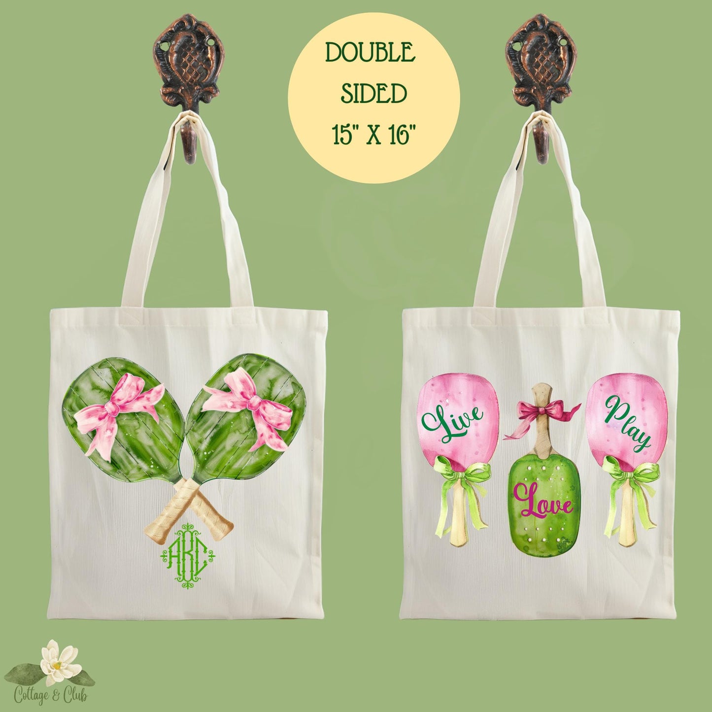 Pickleball Watercolor Gift: Tea Towel, Tote, Coasters, Apron