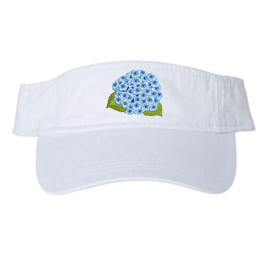 Embroidered Hydrangea Cap or Visor - Preppy Hat Visor - Summer Cap - Old Money Style - Country Club Clothes - Beach Hat  or Visor