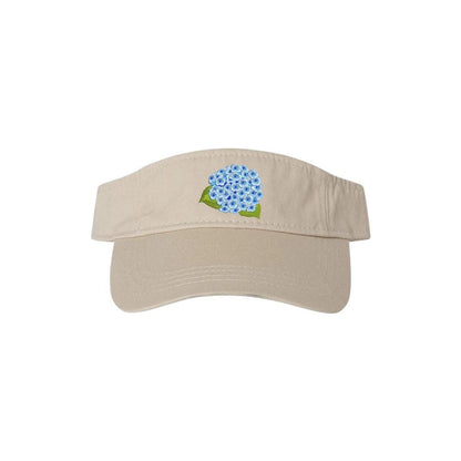 Embroidered Hydrangea Cap or Visor - Preppy Hat Visor - Summer Cap - Old Money Style - Country Club Clothes - Beach Hat  or Visor