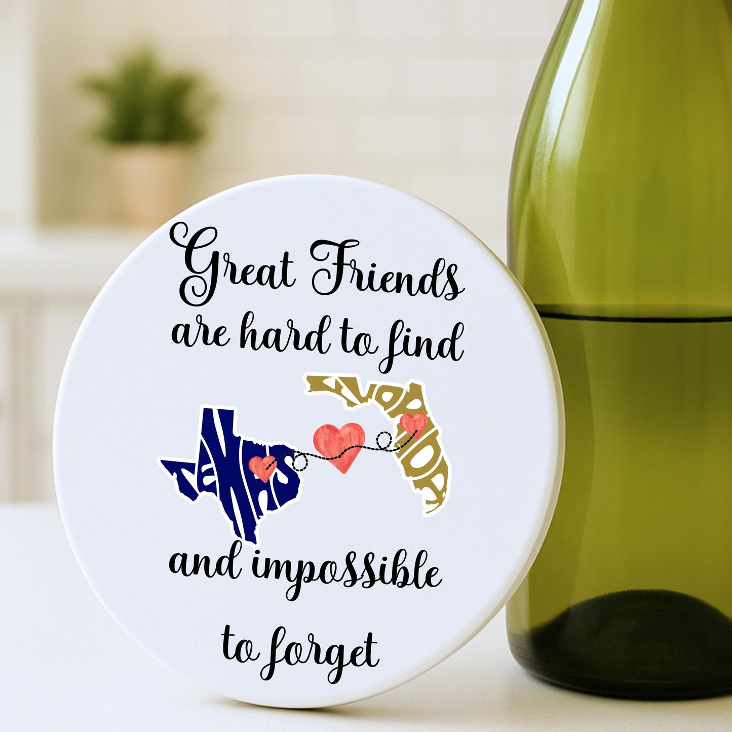 Personalized State to State Long Distance Gift: Friendship Collection