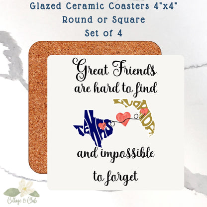 Personalized State to State Long Distance Gift: Friendship Collection