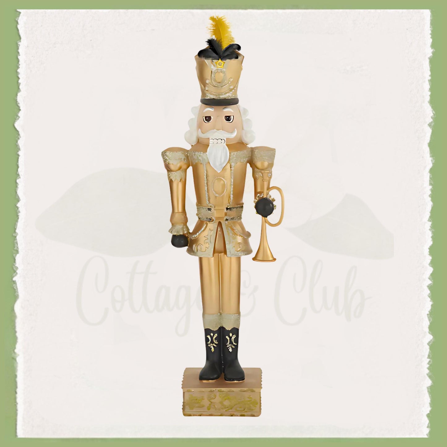 Personalized Christmas Nutcracker Tea Towel: Black & White Holiday Decor