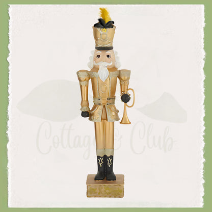 Personalized Christmas Nutcracker Tea Towel: Black & White Holiday Decor