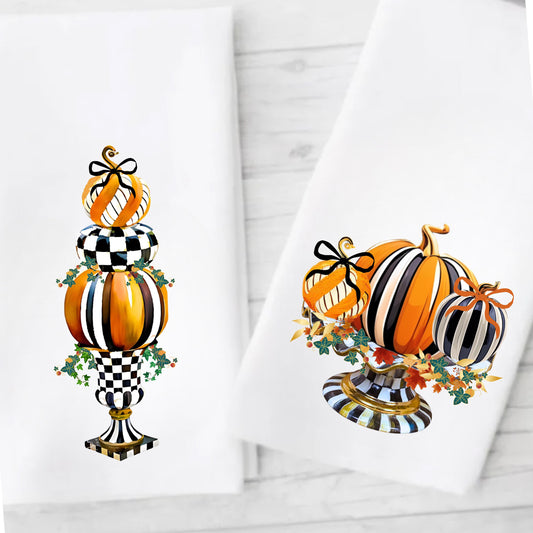 McKenzie Childs Courtly Check Inspired Tea Towel Personalized Gift Preppy Kitchen Decor Birthday Gift For Her Personalized Dish Towel