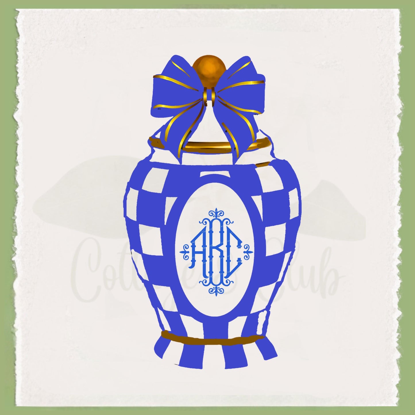 Personalized MacKenzie Childs Royal Check Tea Towel | Custom Kitchen Gift, Decor for her, Hostess, Fall  Birthday, Unique Gift, Royal Blue