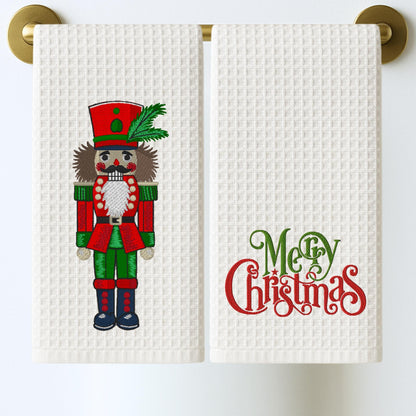 Personalized Christmas Nutcracker Tea Towel: Preppy Kitchen Decor
