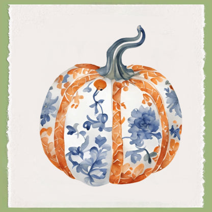 Fall Pheasant & Pumpkin Holiday Tea Towel -  Personalized Kitchen Decor