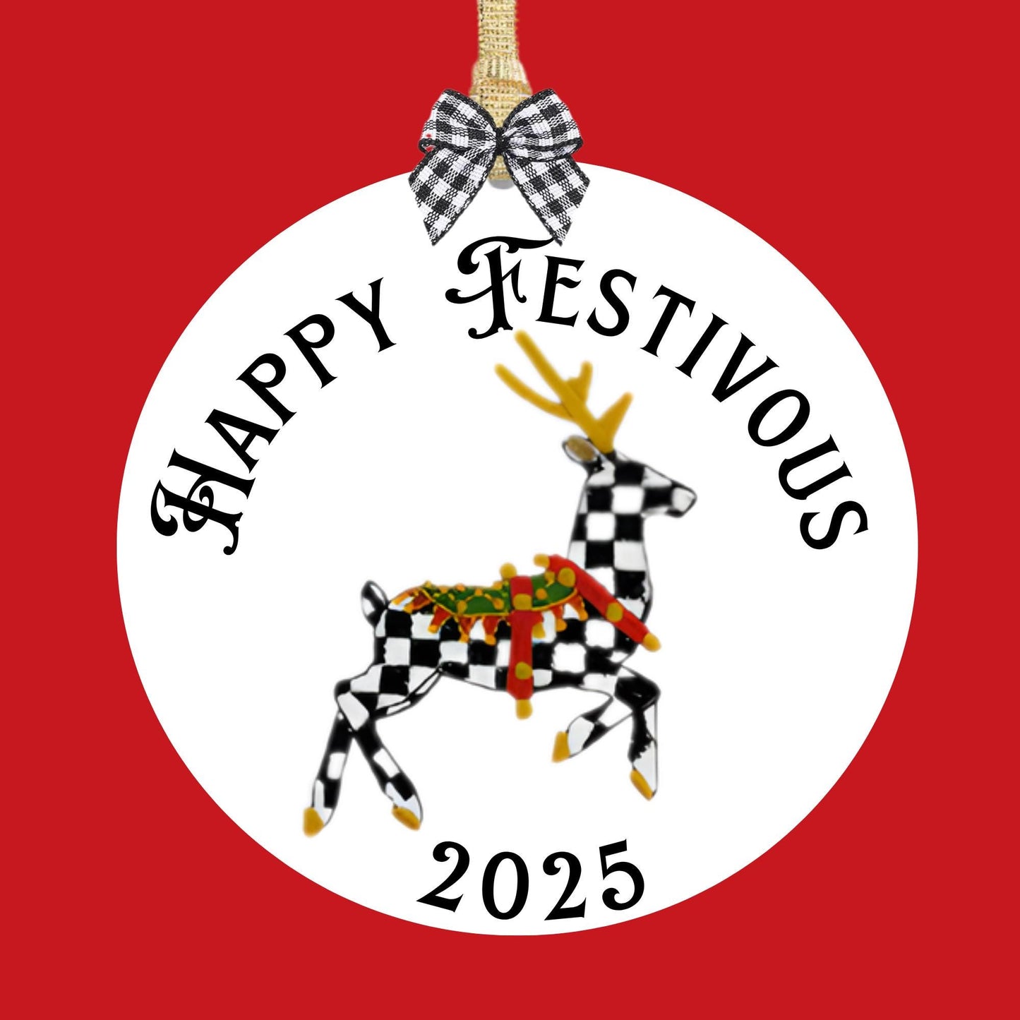 Personalized Black and White Check Ceramic Coaster Set, Bar Cart Elegant Home Decor