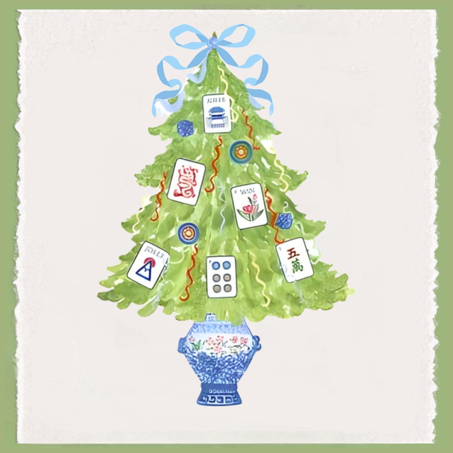 Mahjong Tea Towel Collection | Personalized Kitchen Towels | Grand Millennial Mah Jongg Dish Towels | Housewarming Gift | Home Decor