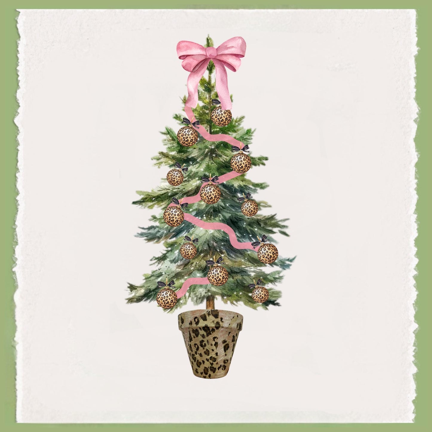 Preppy Pink and Green Christmas Tote Bag - Reusable Shopping Bag - Custom Gift Bag