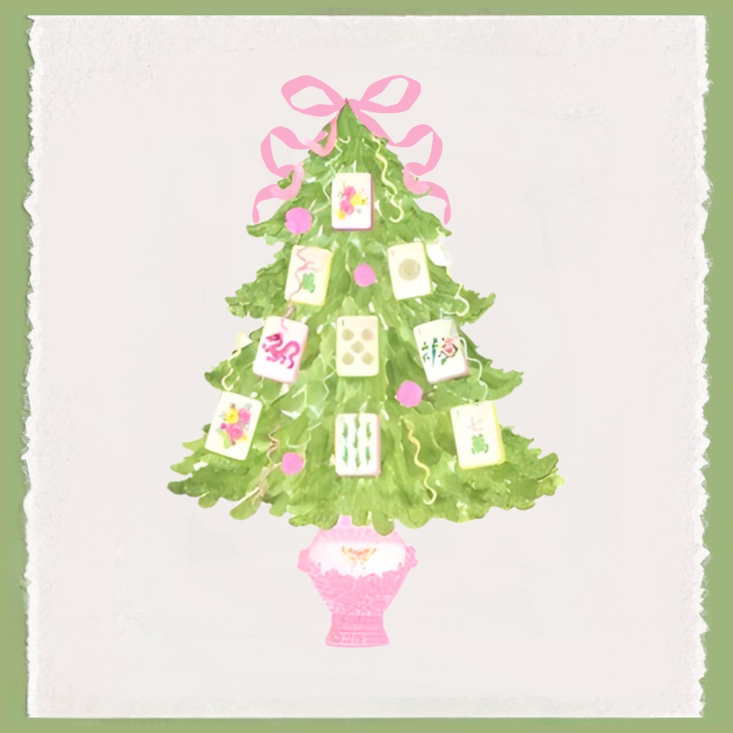 Mahjong Tea Towel Collection | Personalized Kitchen Towels | Grand Millennial Mah Jongg Dish Towels | Housewarming Gift | Home Decor