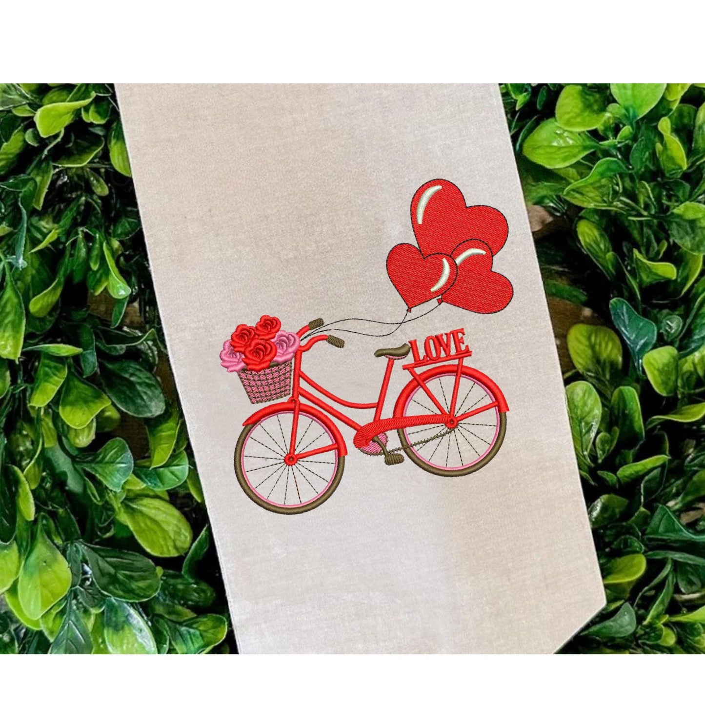 Valentine's Cupid Embroidered Wreath Sash | Personalized Door Decor