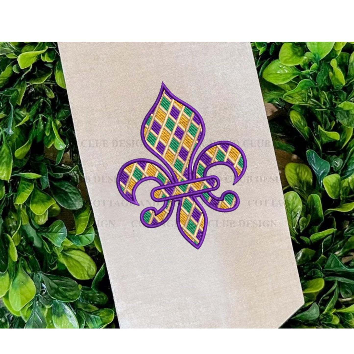 Mardi Gras Personalized Embroidered Wreath Sash