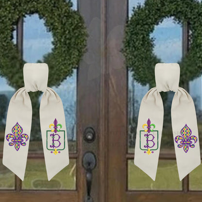 Mardi Gras Personalized Embroidered Wreath Sash