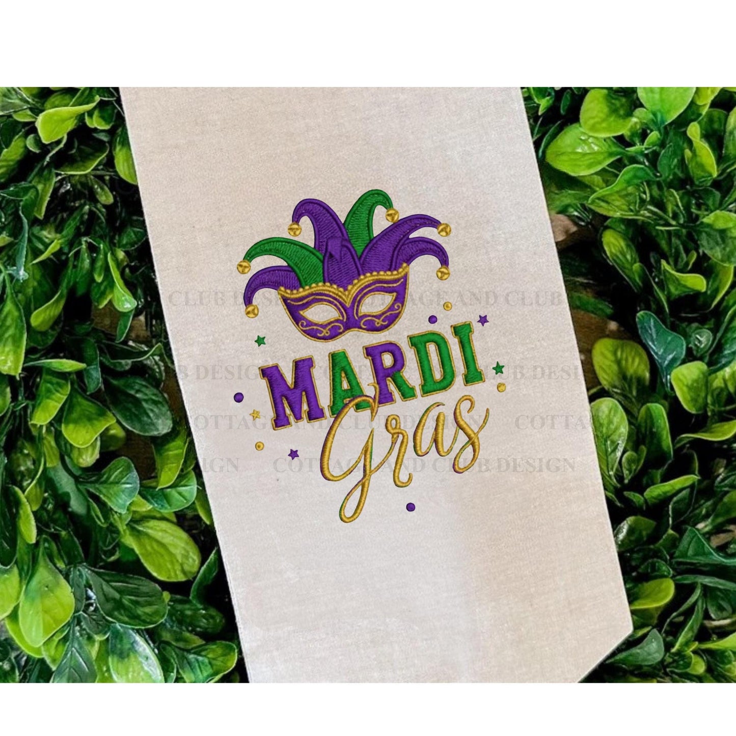 Mardi Gras Personalized Embroidered Wreath Sash