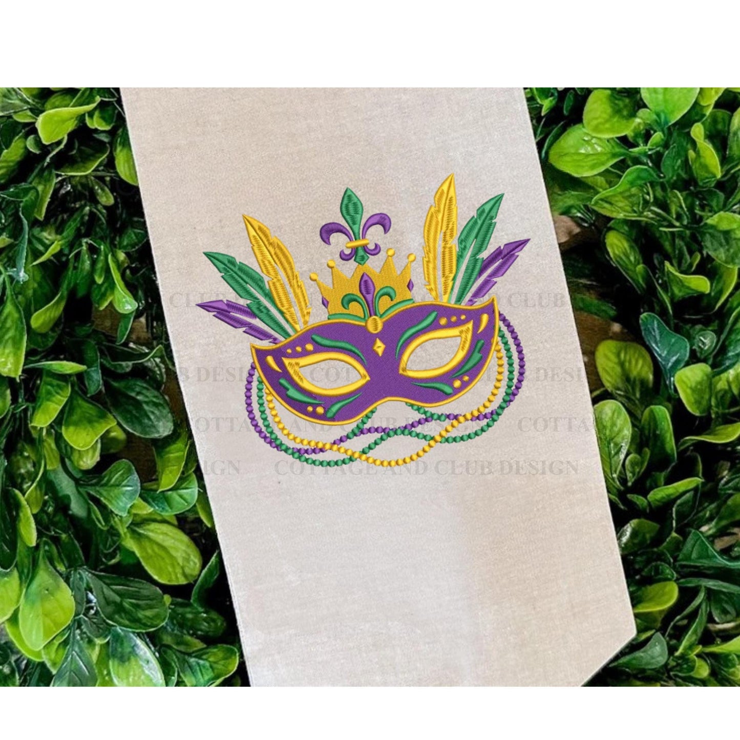 Mardi Gras Personalized Embroidered Wreath Sash