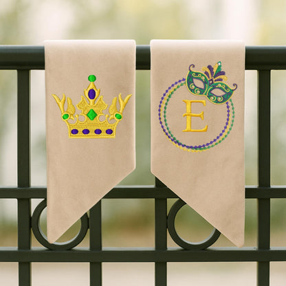 Mardi Gras Personalized Embroidered Wreath Sash