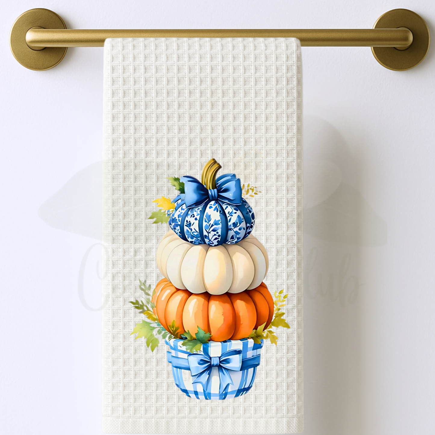 Pumpkin Topiary in Blue Chiny